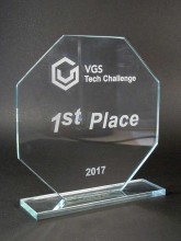 Приз стеклянный “1st Place”